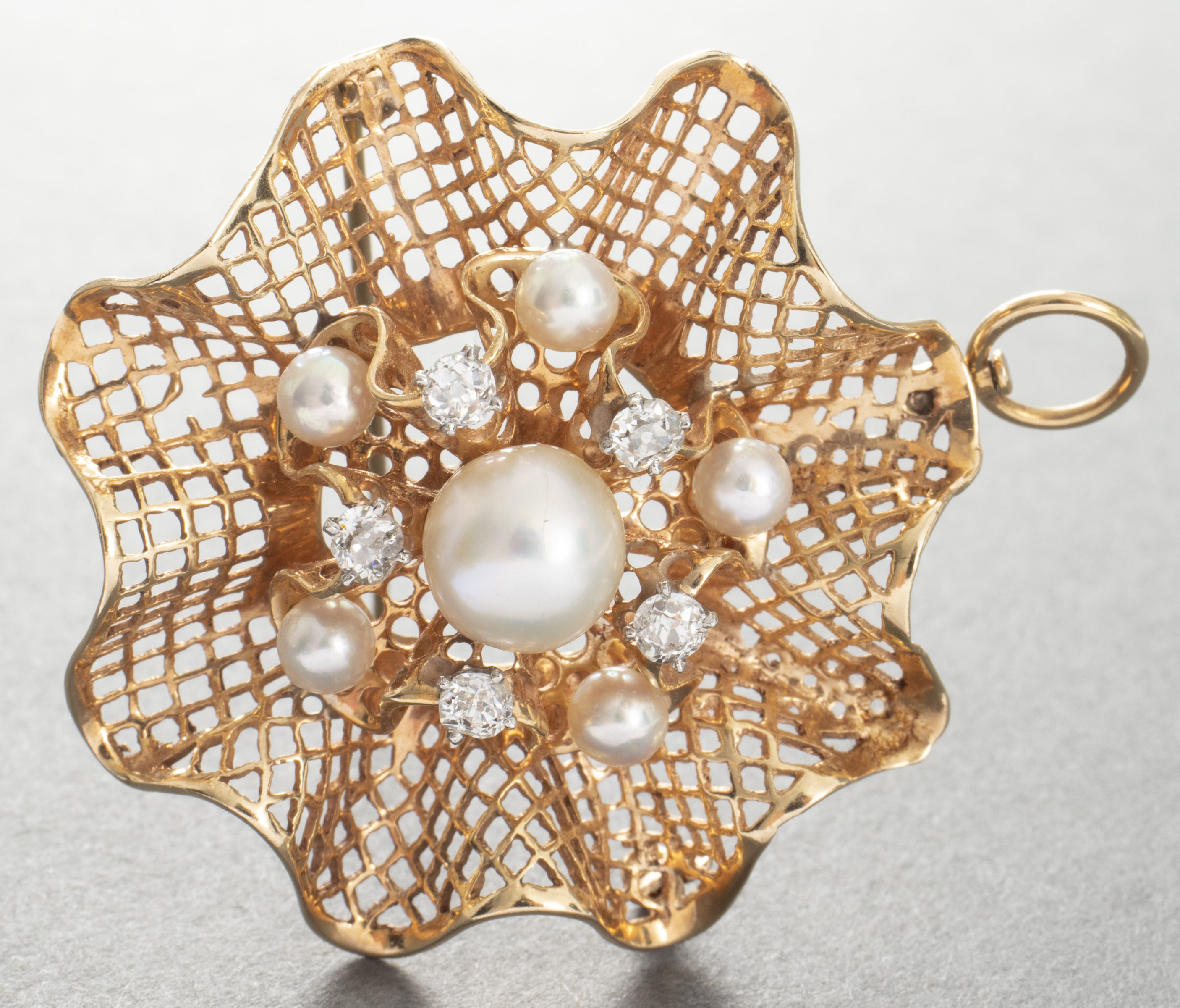 EDWARDIAN 14K GOLD DIAMOND &