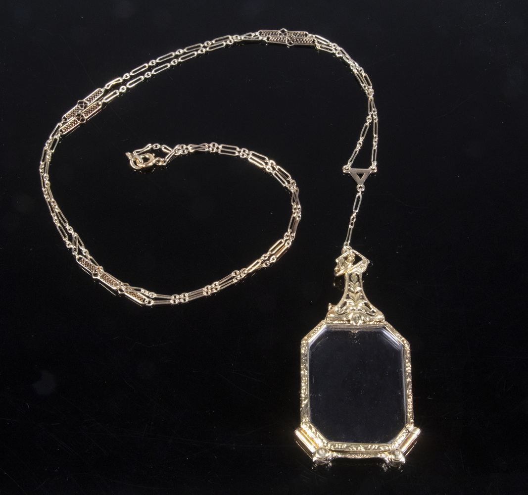EDWARDIAN 14K GOLD LORGNETTE WITH