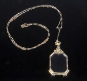 EDWARDIAN 14K GOLD LORGNETTE W