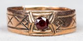 EDWARDIAN 14K ROSE GOLD GARNET