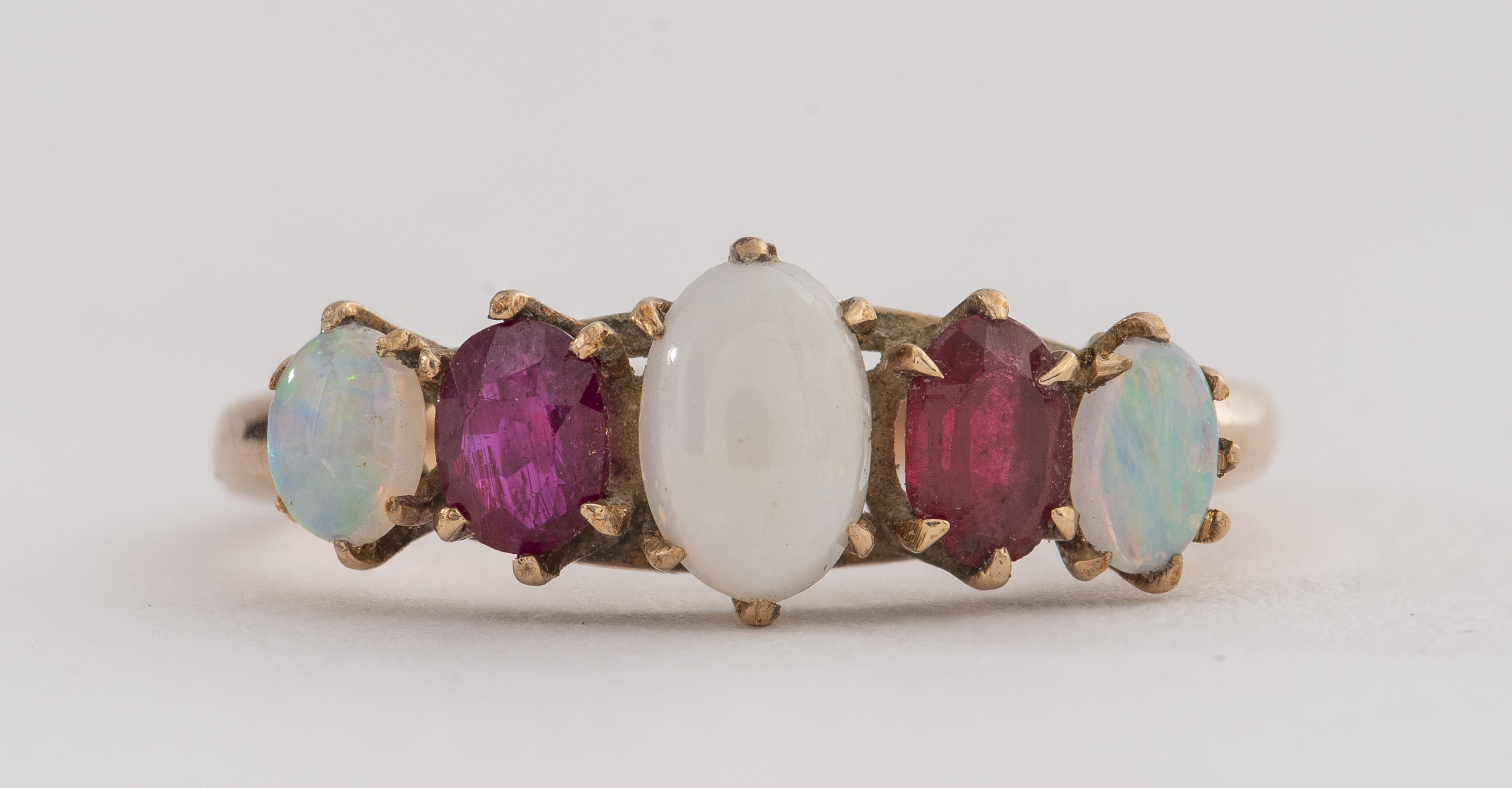 EDWARDIAN 14K ROSE GOLD OPAL &