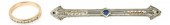 EDWARDIAN 14K WHITE AND YELLOW