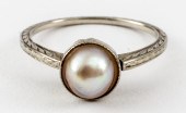 EDWARDIAN 14K WHITE GOLD FILIG