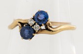 EDWARDIAN 14K YELLOW GOLD SAPP