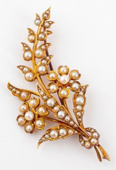 EDWARDIAN 15K YELLOW GOLD PEAR