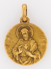 EDWARDIAN 18K YELLOW GOLD RELI
