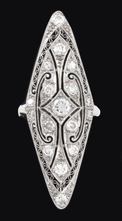 EDWARDIAN 18K/14K WHITE GOLD