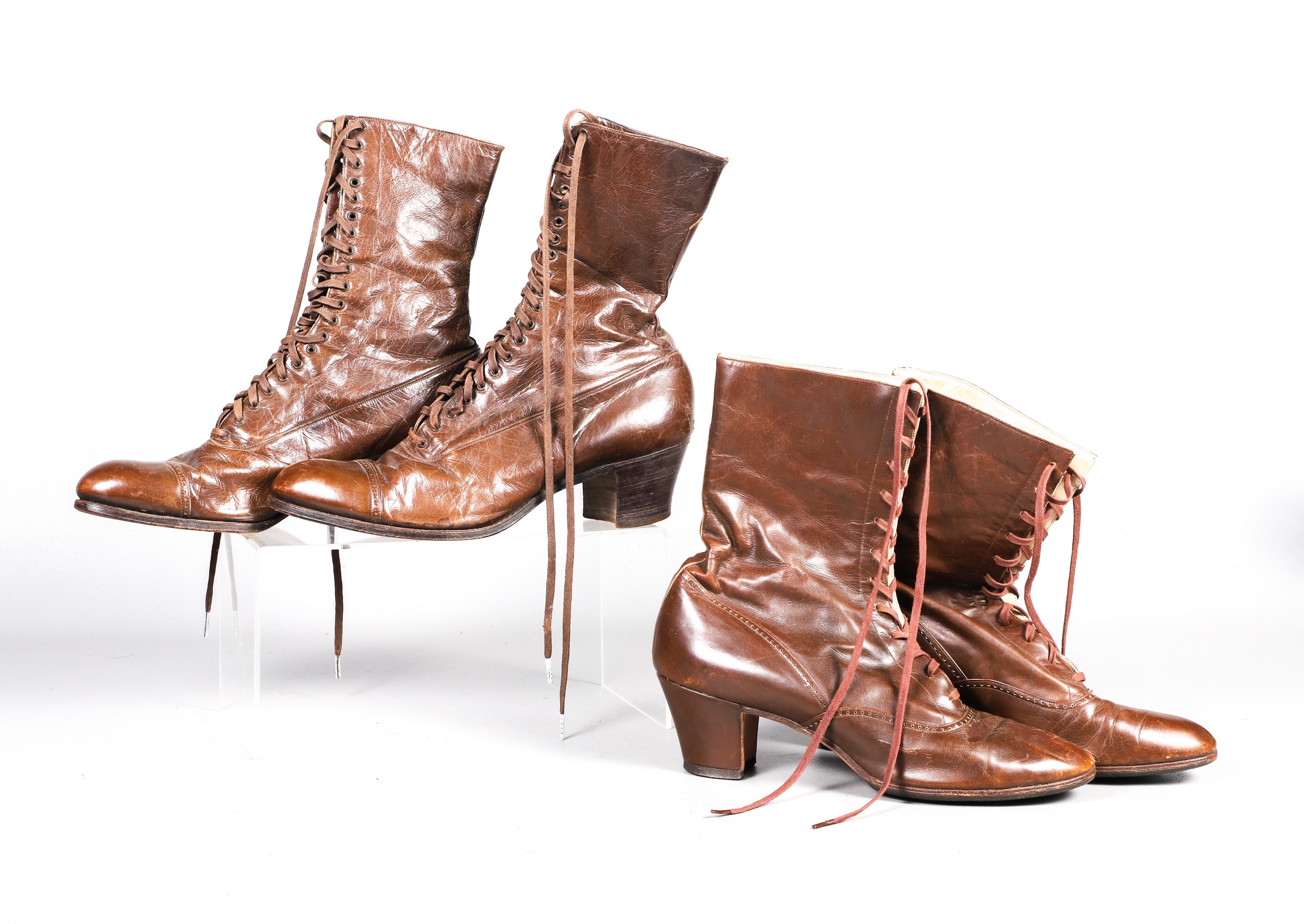 Edwardian and style brown leather