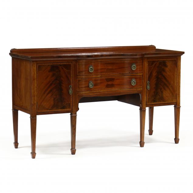 EDWARDIAN BANDED MAHOGANY SIDEBOARD