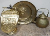 EDWARDIAN BRASS FUEL BUCKET, H