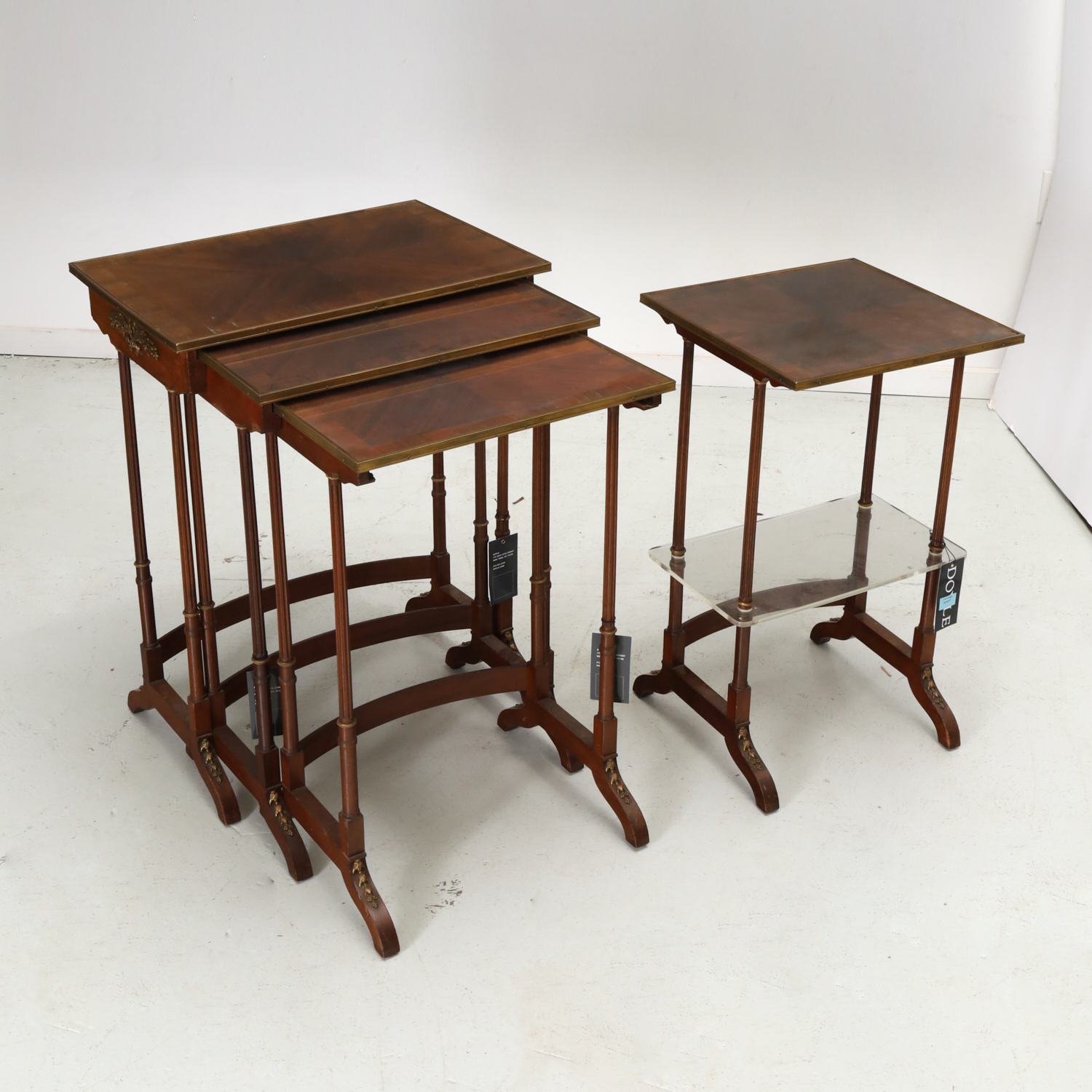 EDWARDIAN BRASS MOUNTED MAHOGANY