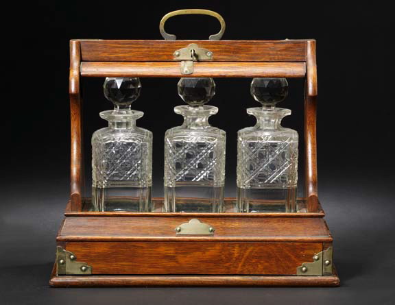 Edwardian Brass-Mounted Oak