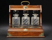 Edwardian Brass-Mounted Oak Th