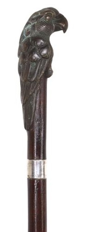 EDWARDIAN BRONZE PARROT NOVELT