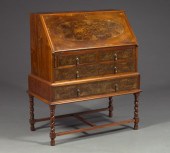 Edwardian Burl Walnut and Waln