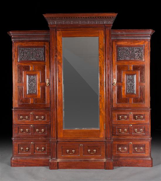 Edwardian carved mahogany