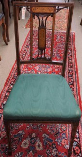 EDWARDIAN COLORED SATINWOOD MA