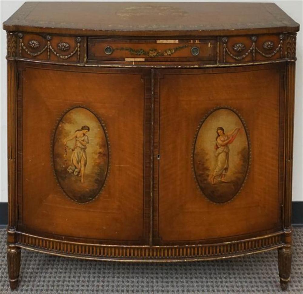 EDWARDIAN DECORATED MAHOGANY