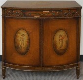 EDWARDIAN DECORATED MAHOGANY D