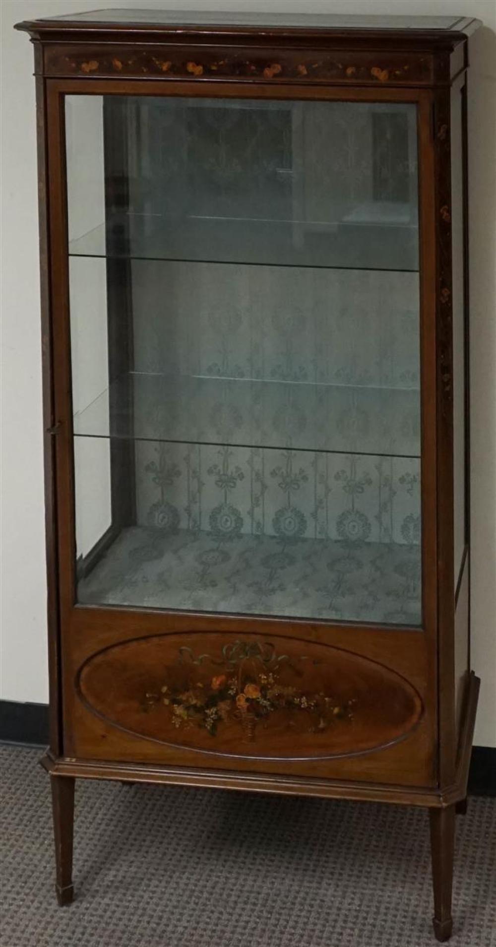 EDWARDIAN DECORATED MAHOGANY SINGLE