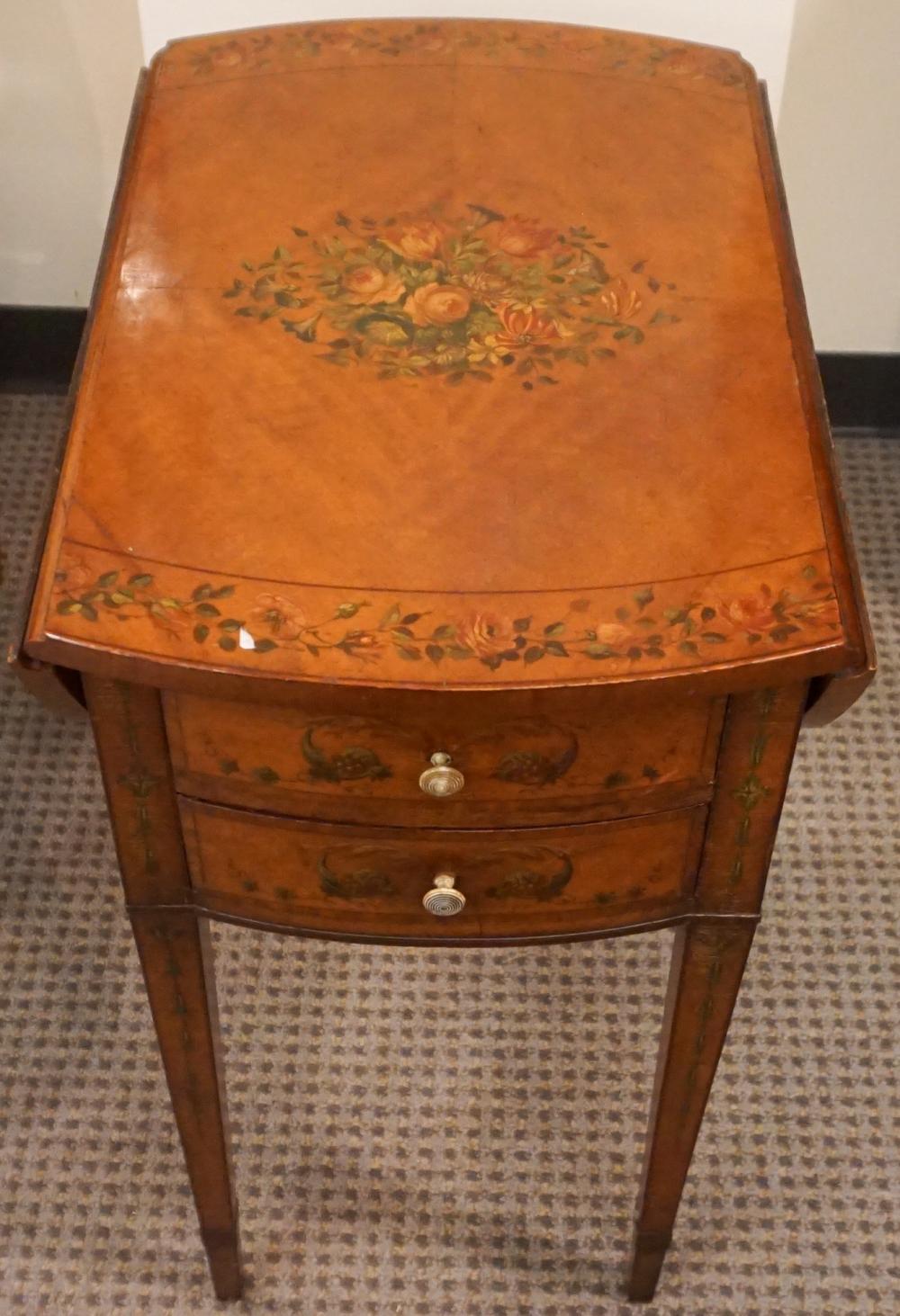 EDWARDIAN DECORATED SATINWOOD
