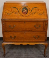 EDWARDIAN DECORATED SATINWOOD