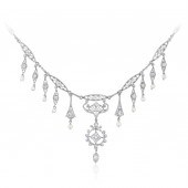 EDWARDIAN DIAMOND PEARL NECKLA