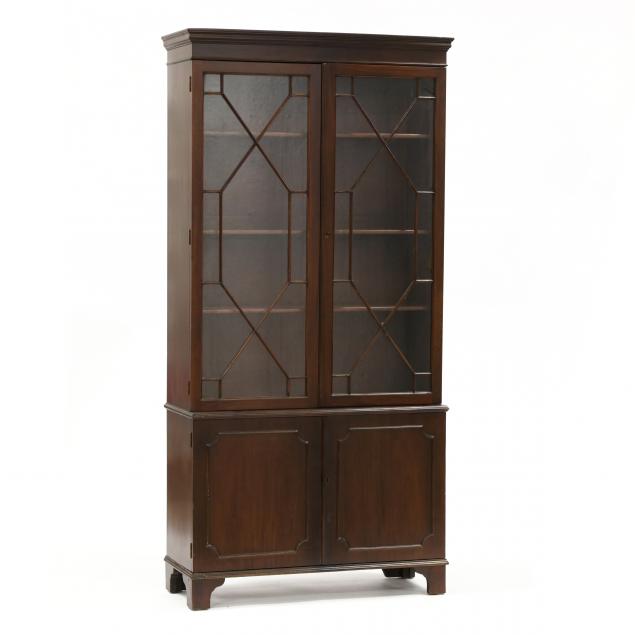 EDWARDIAN DIMINUTIVE MAHOGANY CHINA