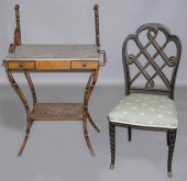 EDWARDIAN EBONIZED PARCEL-GILT