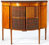 Edwardian Inlaid Book Commoded