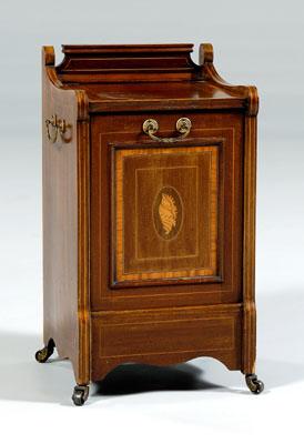 Edwardian inlaid coal hod, mahogany