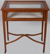 EDWARDIAN INLAID MAHOGANY DISP