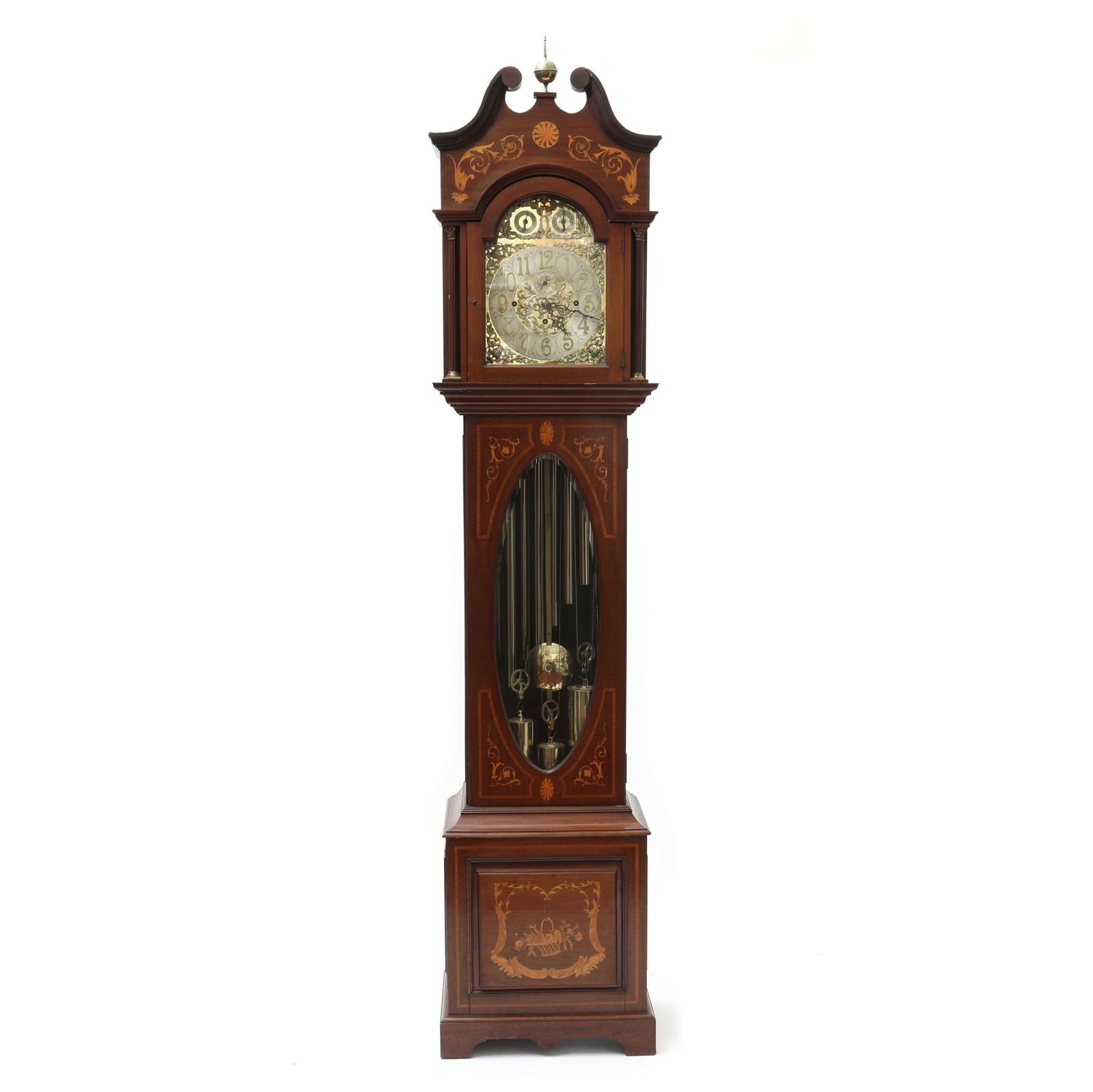 EDWARDIAN INLAID MAHOGANY NINE-TUBE