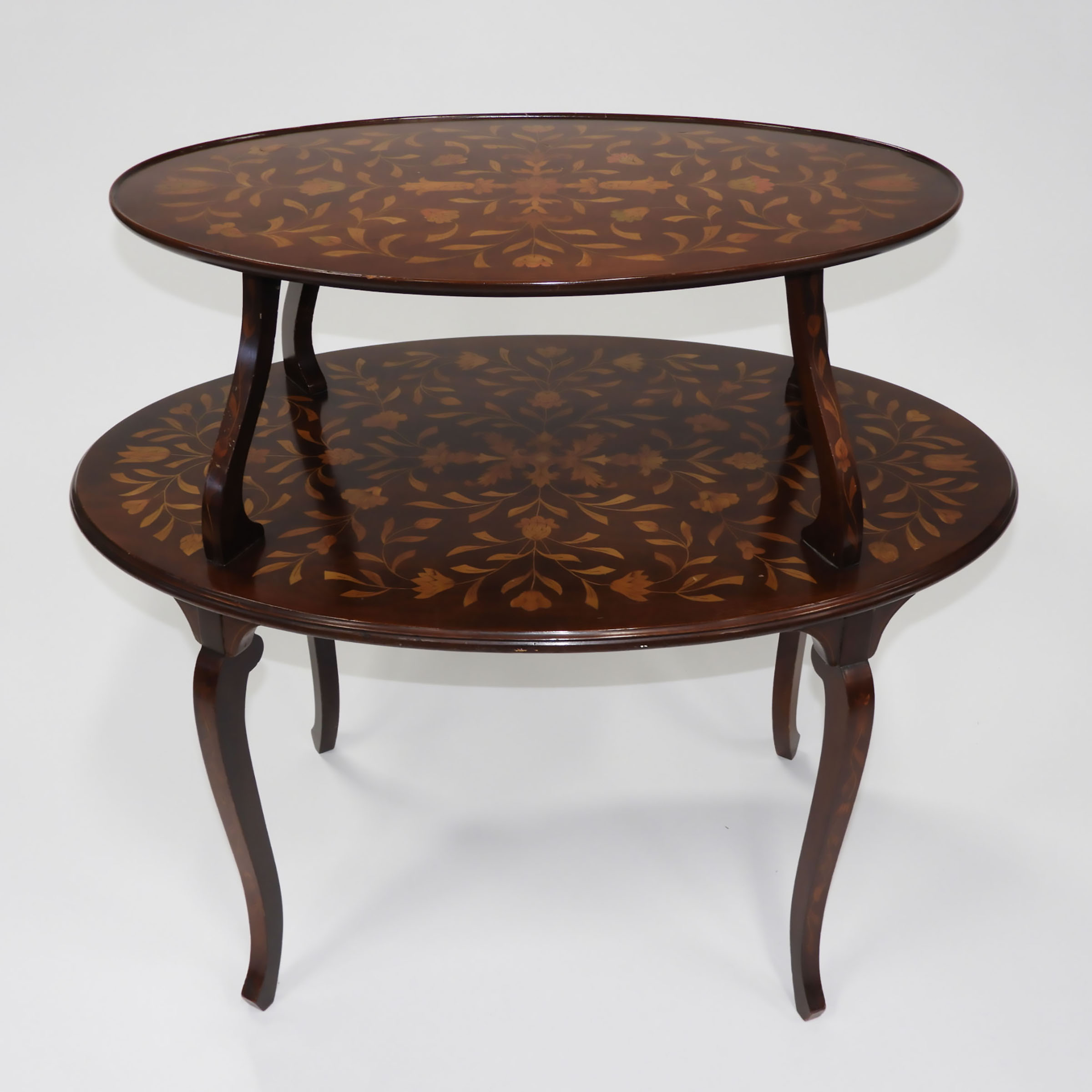 Edwardian Inlaid Mahogany Oval