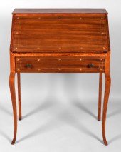 EDWARDIAN INLAID MAHOGANY SLAN