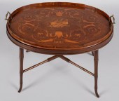EDWARDIAN INLAID MAHOGANY TRAY