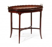 EDWARDIAN INLAID MAHOGANY TRAY