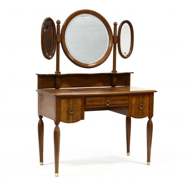 EDWARDIAN INLAID MAHOGANY VANITY