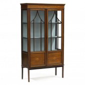 EDWARDIAN INLAID MAHOGANY VITR