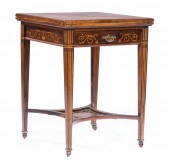 EDWARDIAN INLAID ROSEWOOD GAME