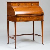 EDWARDIAN INLAID SATINWOOD ROL