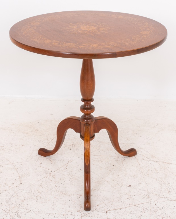 EDWARDIAN INLAID TILT TOP TABLE
