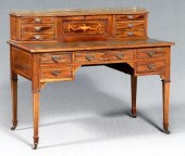 Edwardian inlaid writing desk,