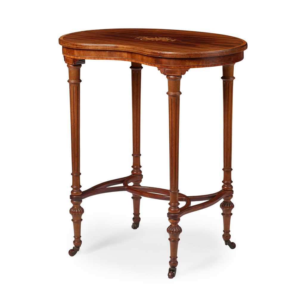 EDWARDIAN KIDNEY-SHAPED MAHOGANY