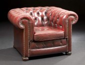 Edwardian Leather-Upholstered