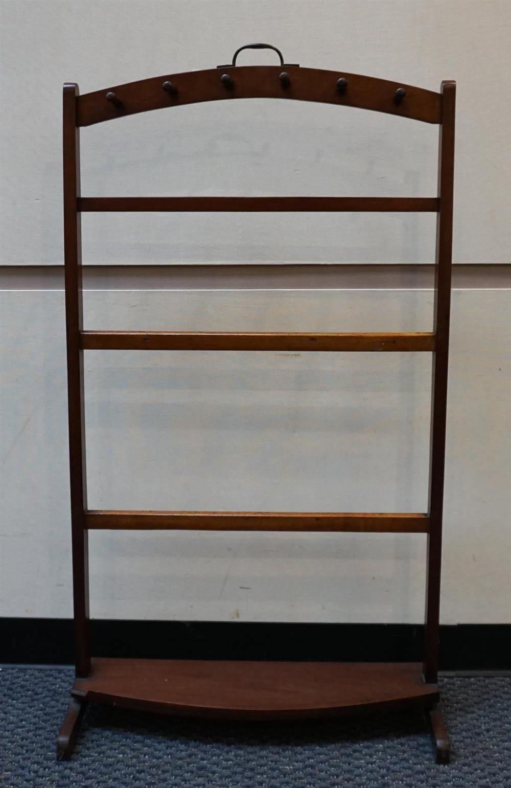 EDWARDIAN MAHOGANY BOOT RACK, H: