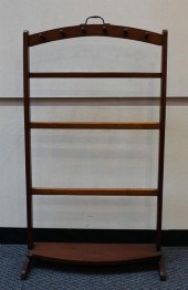 EDWARDIAN MAHOGANY BOOT RACK,