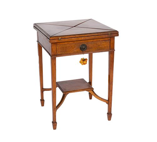 EDWARDIAN MAHOGANY ENVELOPE GAME