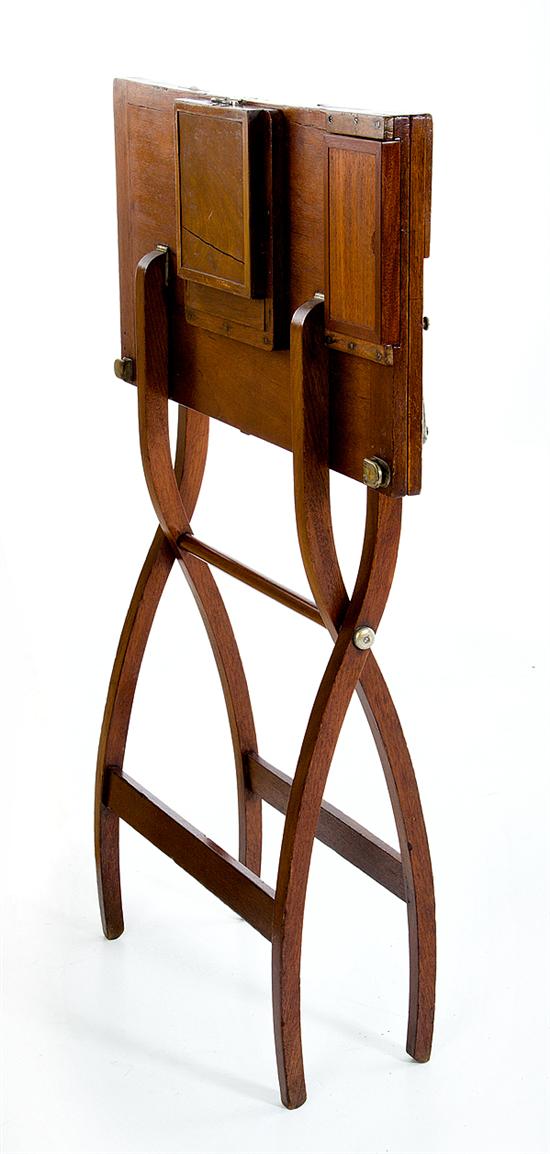 Edwardian mahogany folding Campaign