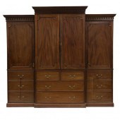 EDWARDIAN MAHOGANY LINEN PRESS